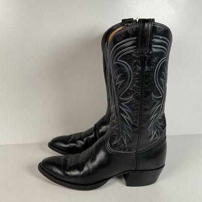 Vintage Tony Lama Cowboy Boots | Gold Label | Black | Extra Narrow | Men’s 11 A