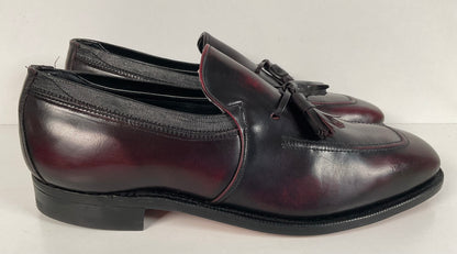 Vintage Johnston Murphy Aristocraft Oxblood Tassel Loafers 9.5 C USA Made