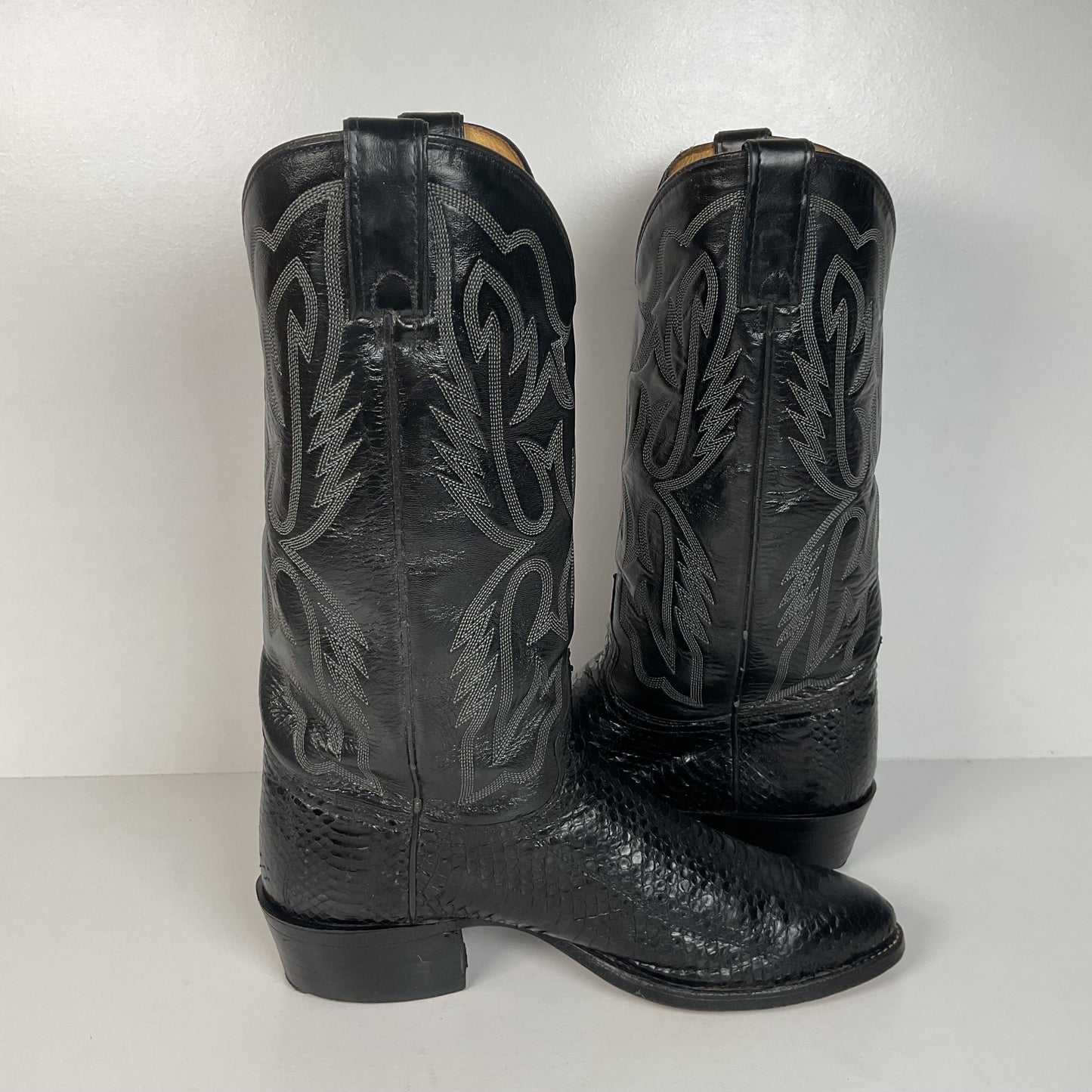 Vintage Texas Imperial Cowboy Boots | Python Snakeskin | USA Made | Men’s 9.5 D