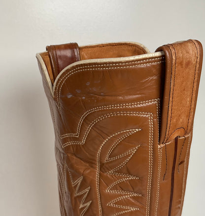 Vintage Justin Fort Worth Cowboy Boots | X Toe | White Label | Men’s 7 D