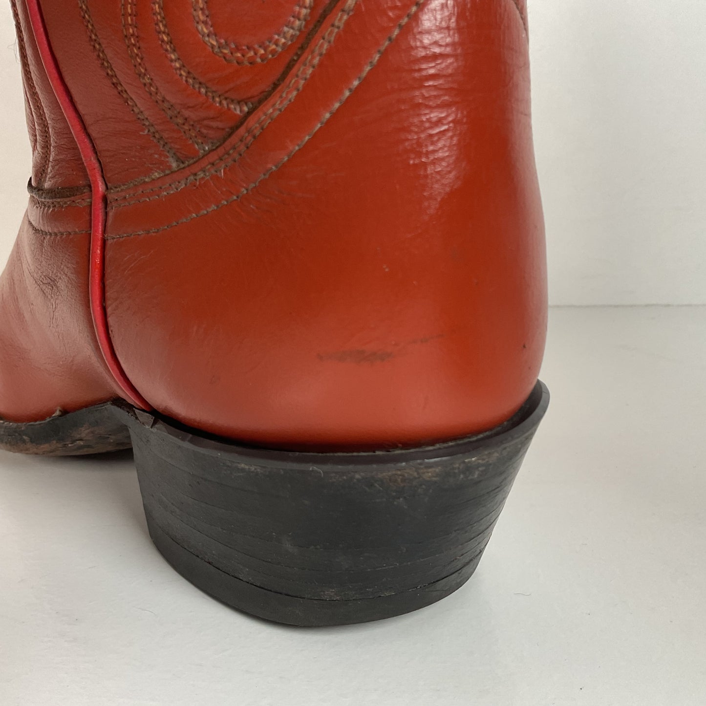 Vintage Tony Lama Cowboy Boots | Gold Label | Tooled Inlay | 6.5 C | Women’s 7.5