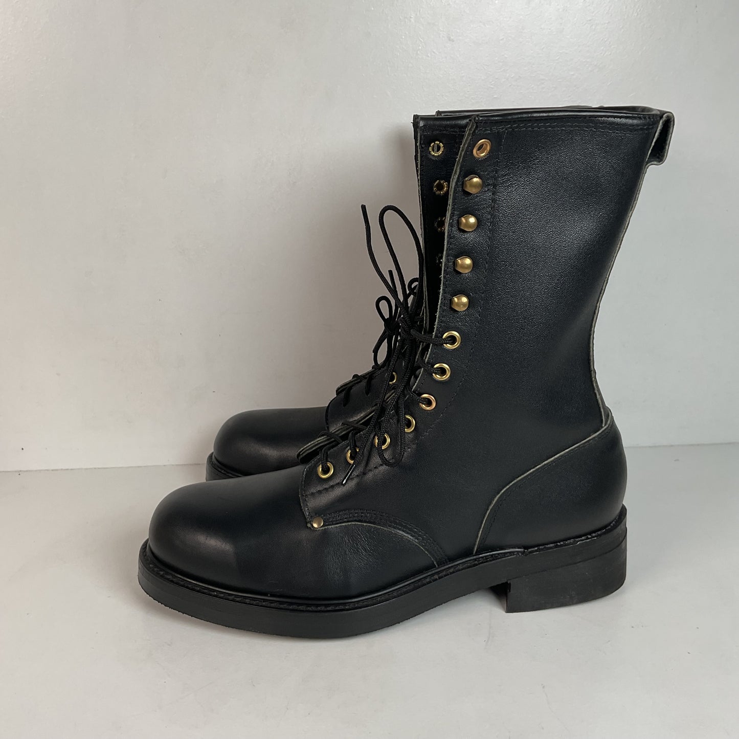 Vintage Safety Toe Linesman Boots 9 EE USA Made Biker