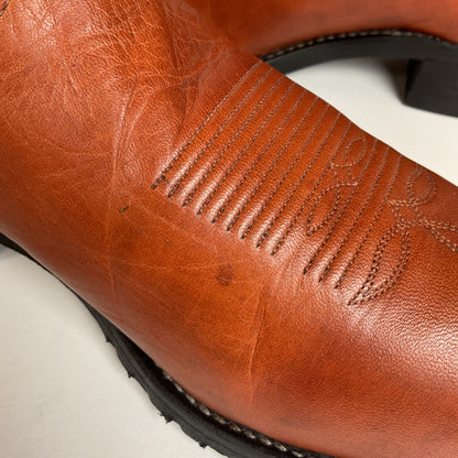 Tony Lama Classic Brown Cowboy Boots | Vibram Lug | 12 D