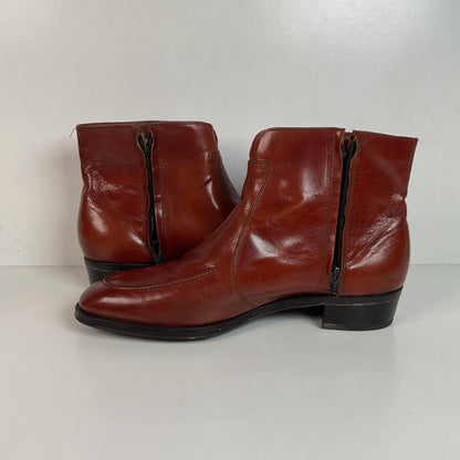 Vintage Florsheim Beetle Boots | Chelsea Style | Burnished Brown | Men’s 11 D