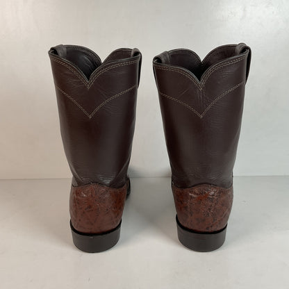 Vintage Larry Mahan Elephant Roper Cowboy Boots 10.5 E Exotic
