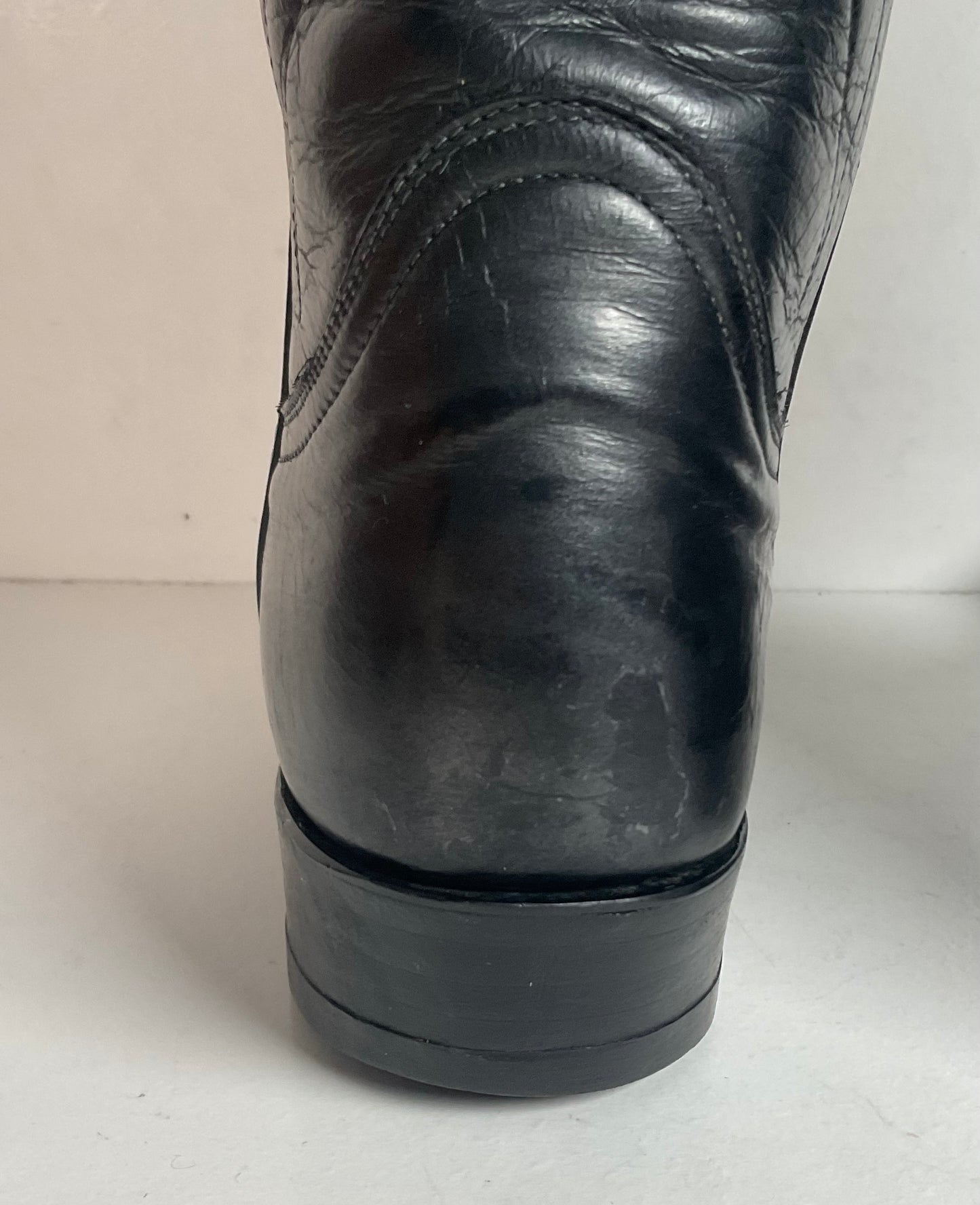 1960s Tony Lama Cowboy Boots Men’s 6 Extra Narrow | Women’s 7 Alligator Wingtip