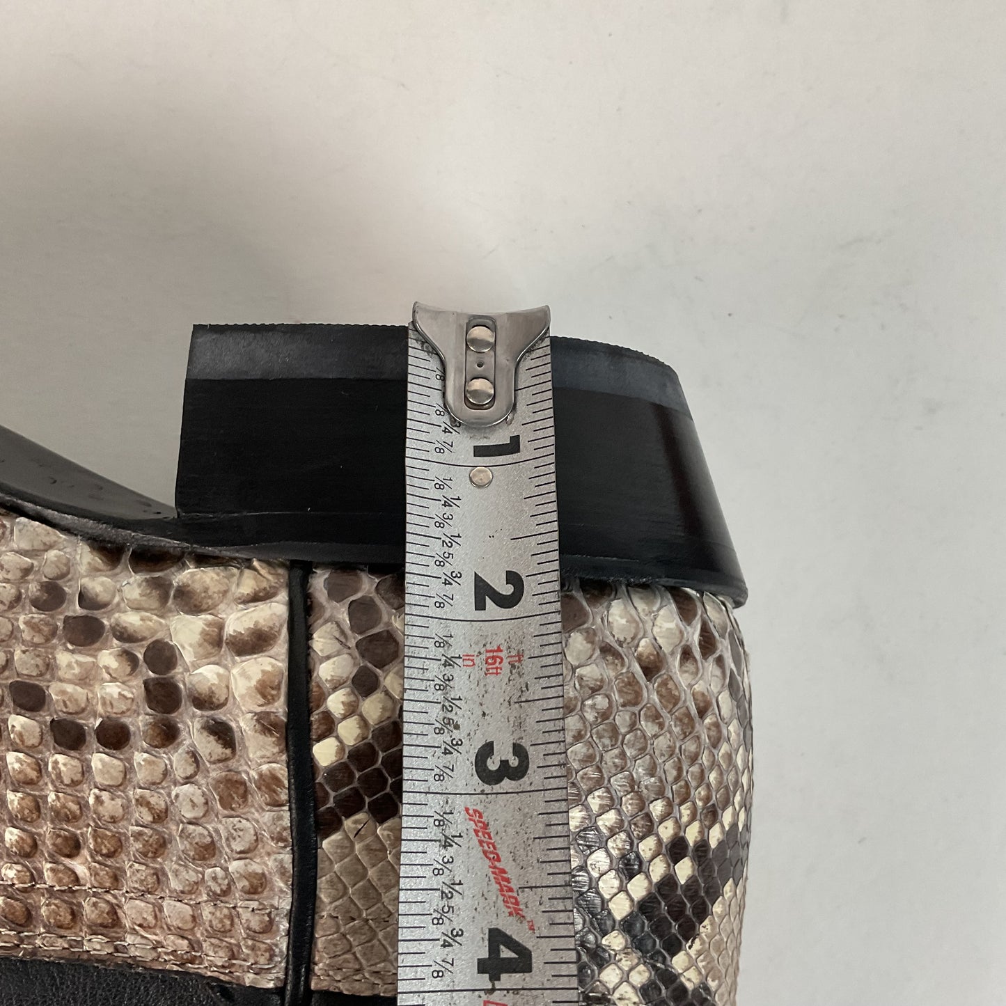 Tecovas “The Bryce” Python Cowboy Boots 12 D Belly Cut Snakeskin Original Box