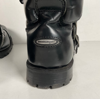 Underground England Gladiator Boots | Quintuple Buckle | UK 10 | US 11