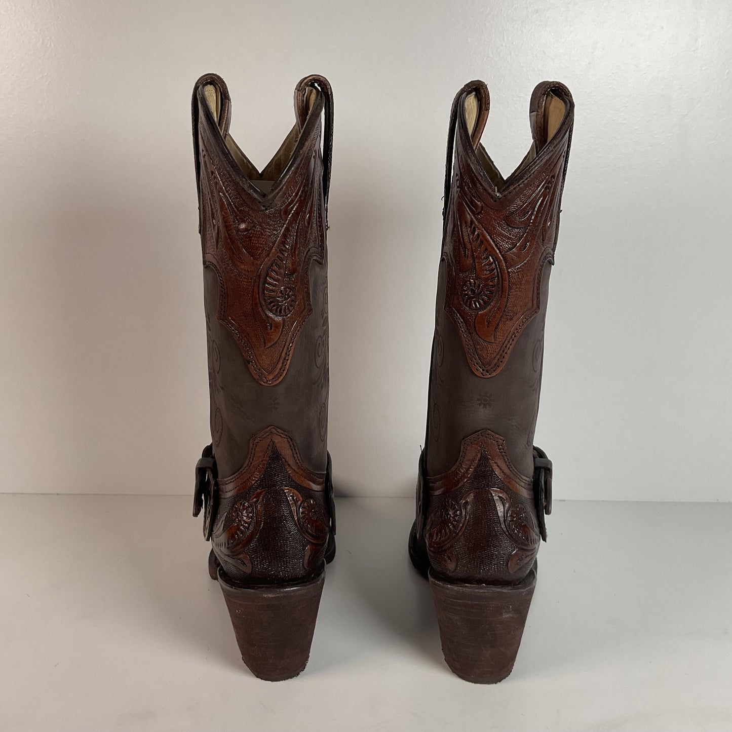 Western Harness Cowgirl Boots | Tooled | Women’s 9.5