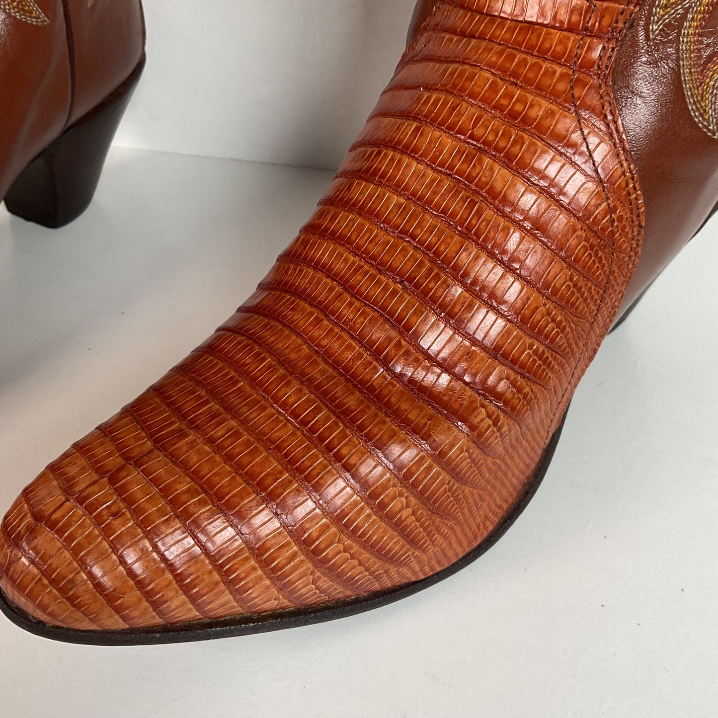 Vintage Justin Teju Lizard Cowgirl Boots | USA Made | Women’s 8 B