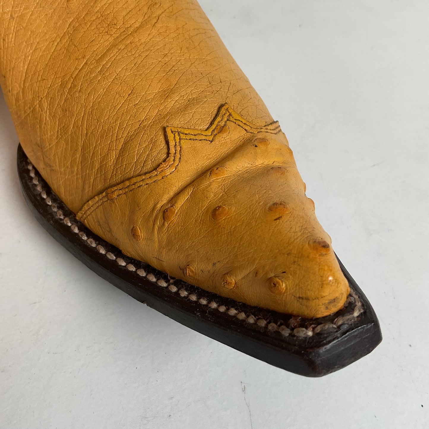 Cuadra Butterscotch Ostrich Quill Cowboy Boots US 10 Exotic