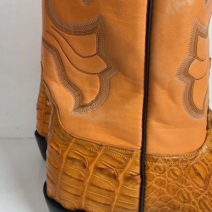 Rios Of Mercedes Hornback Caiman Cowboy Boots 10 C  Butterscotch Exotic