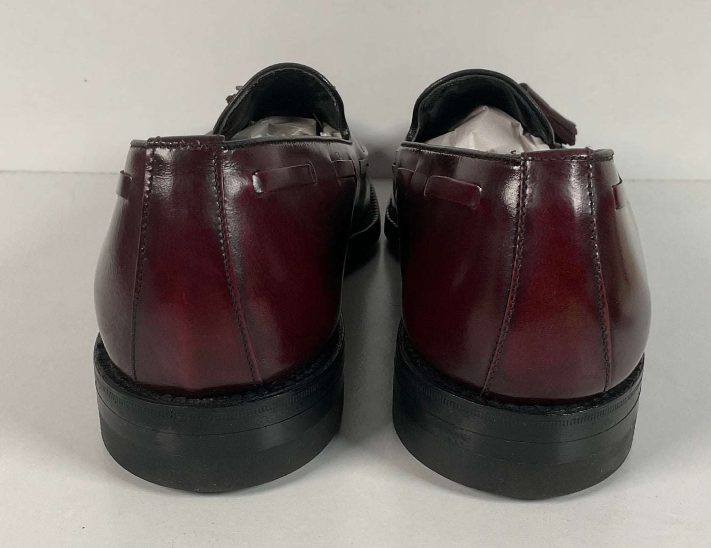 Vintage Florsheim Imperial Tassel Loafers 10.5 AA Tuscany Bordeaux Slip-On