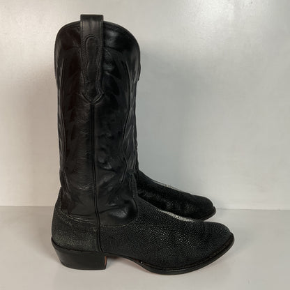 Nocona Exotic Stingray Cowboy Boots 9 D USA Black