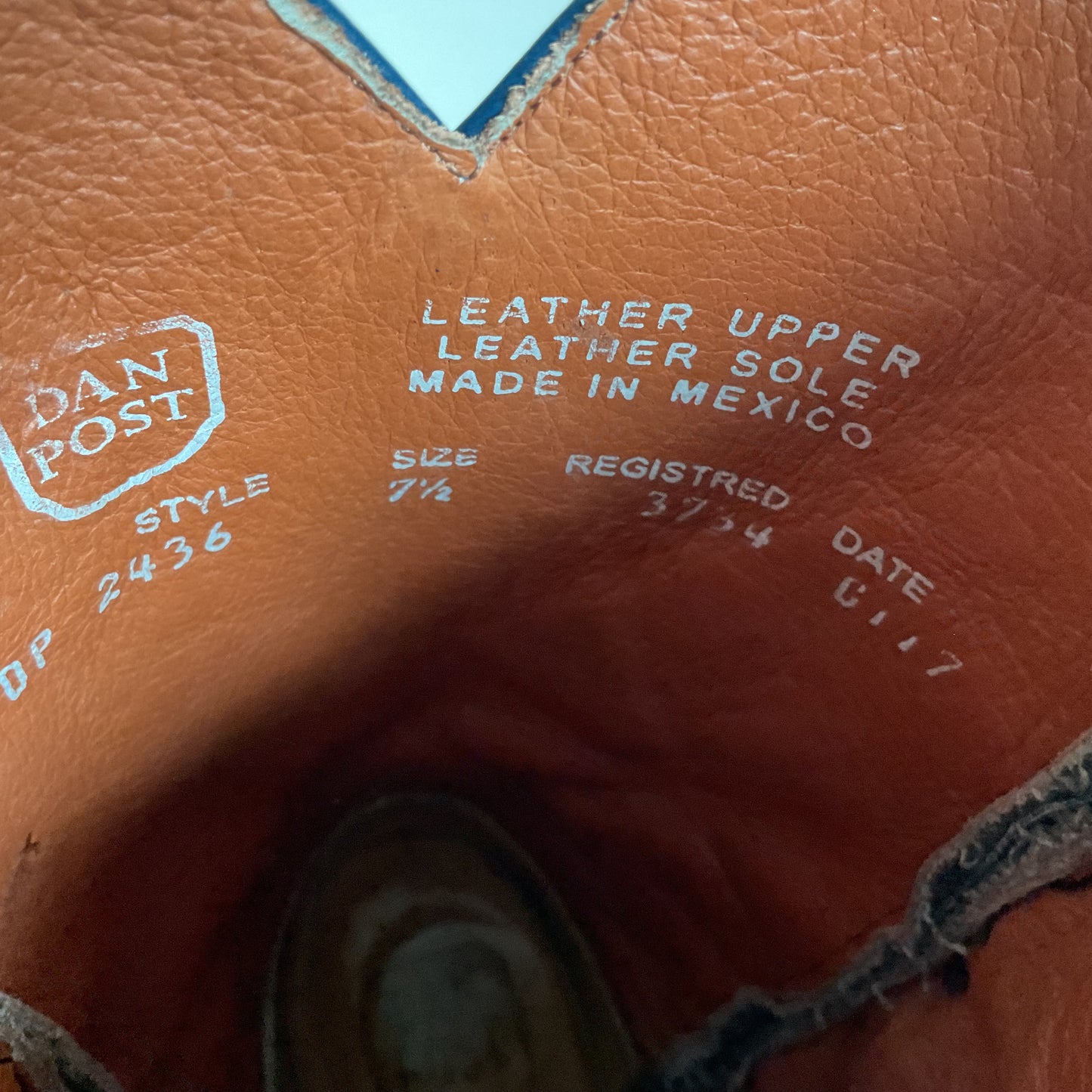 Dan Post Buckshot Lizard Cowgirl Boots 7.5 M Halloween Denim