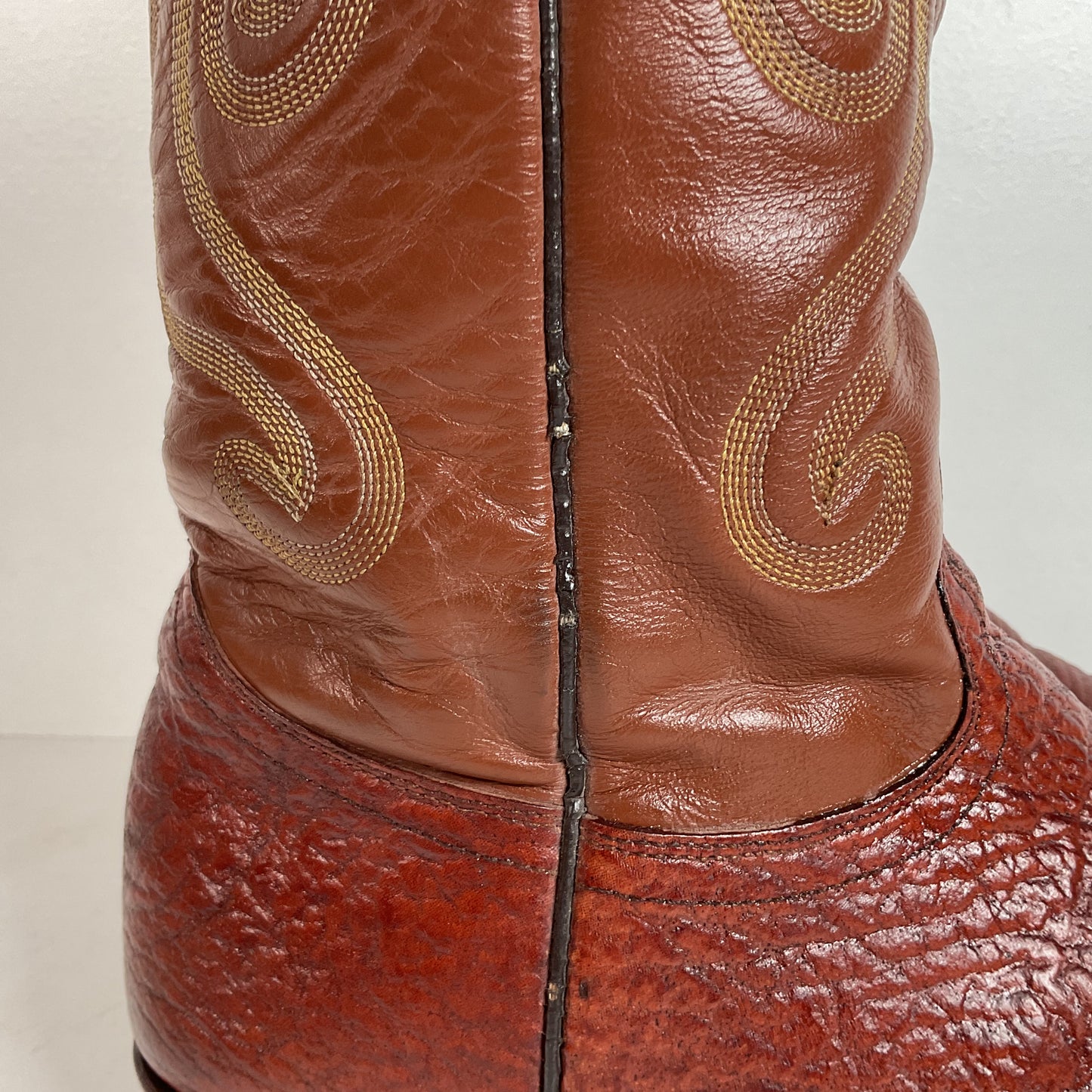 Vintage J. Chisholm Shark Skin Cowboy Boots | USA Made | Exotic | Men’s 10 D
