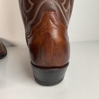 Vintage Tony Lama Lizard Wingtip Cowboy Boots | Gold Label | Men’s 9.5 D