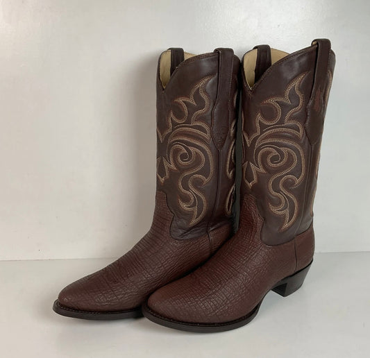 Los Altos Shark Skin Cowboy Boots | Exotic | Brown | Men’s 10 D