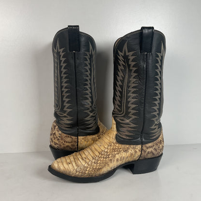 Cowtown Bias Cut Rattlesnake Cowboy Boots | Western Diamondback | Men’s 10 D
