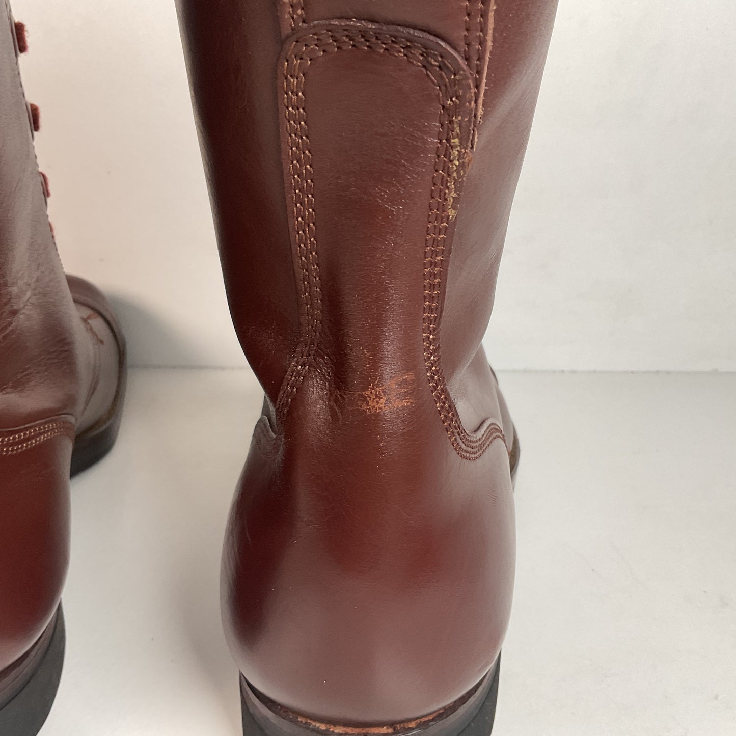 Vintage Vietnam War Brown Jump Boots 11 N (Narrow) Cap Toe Paratrooper
