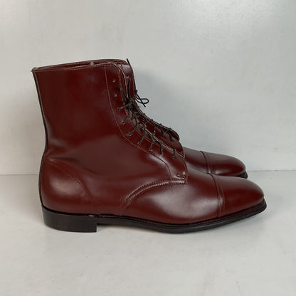 Marlborough England Jodhpur Lace Up Boots | Burgundy Calf | UK 9 | US 10