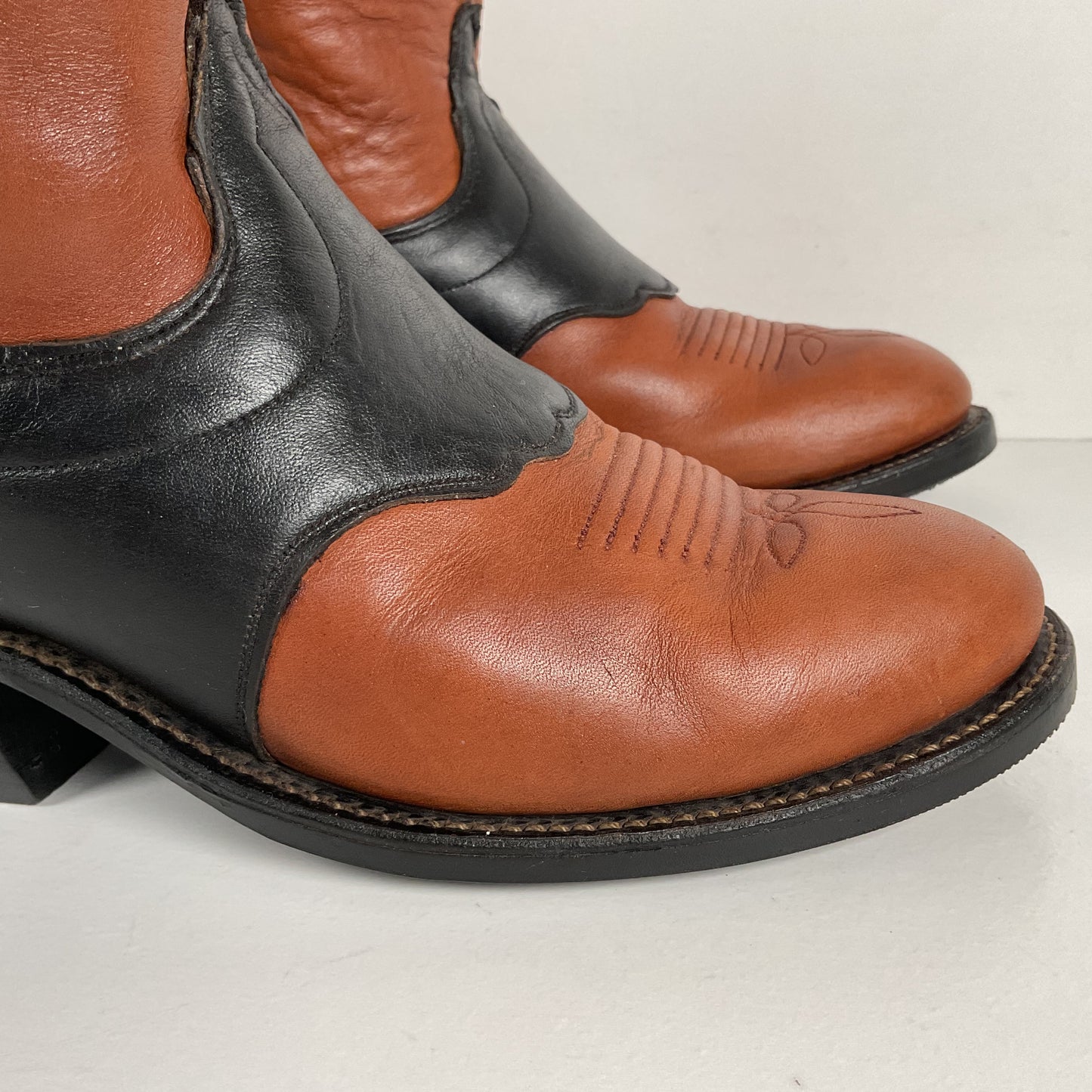 Olathe Tall Top Buckaroo Boots | USA Made | Overlay | Men’s 6 C | Women’s 7