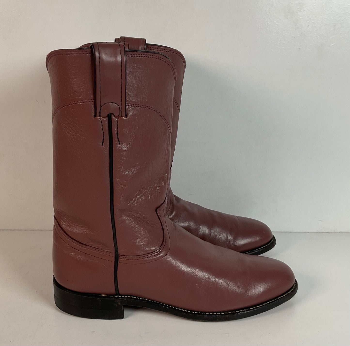 Justin Cowgirl Roper Boots | USA Made | Purple Mauve | Women’s 7 B