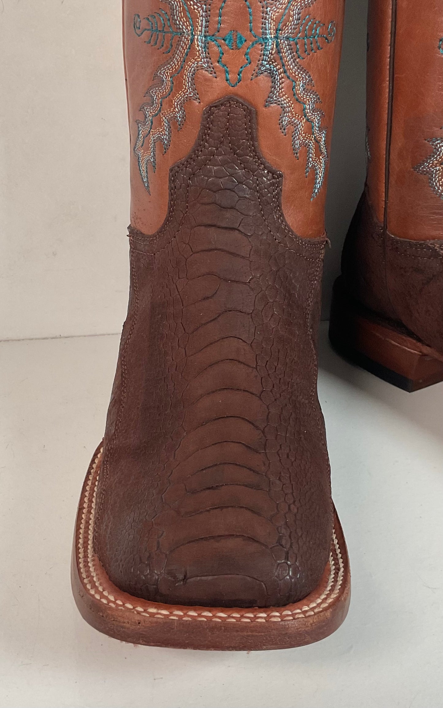 Lucchese for Resistol Ranch Sueded Ostrich Leg Cowgirl Boots | Exotic | Women’s 9.5 B