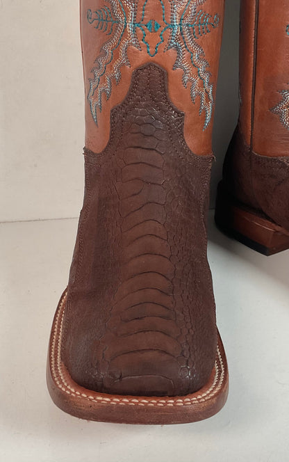 Lucchese for Resistol Ranch Sueded Ostrich Leg Cowgirl Boots | Exotic | Women’s 9.5 B