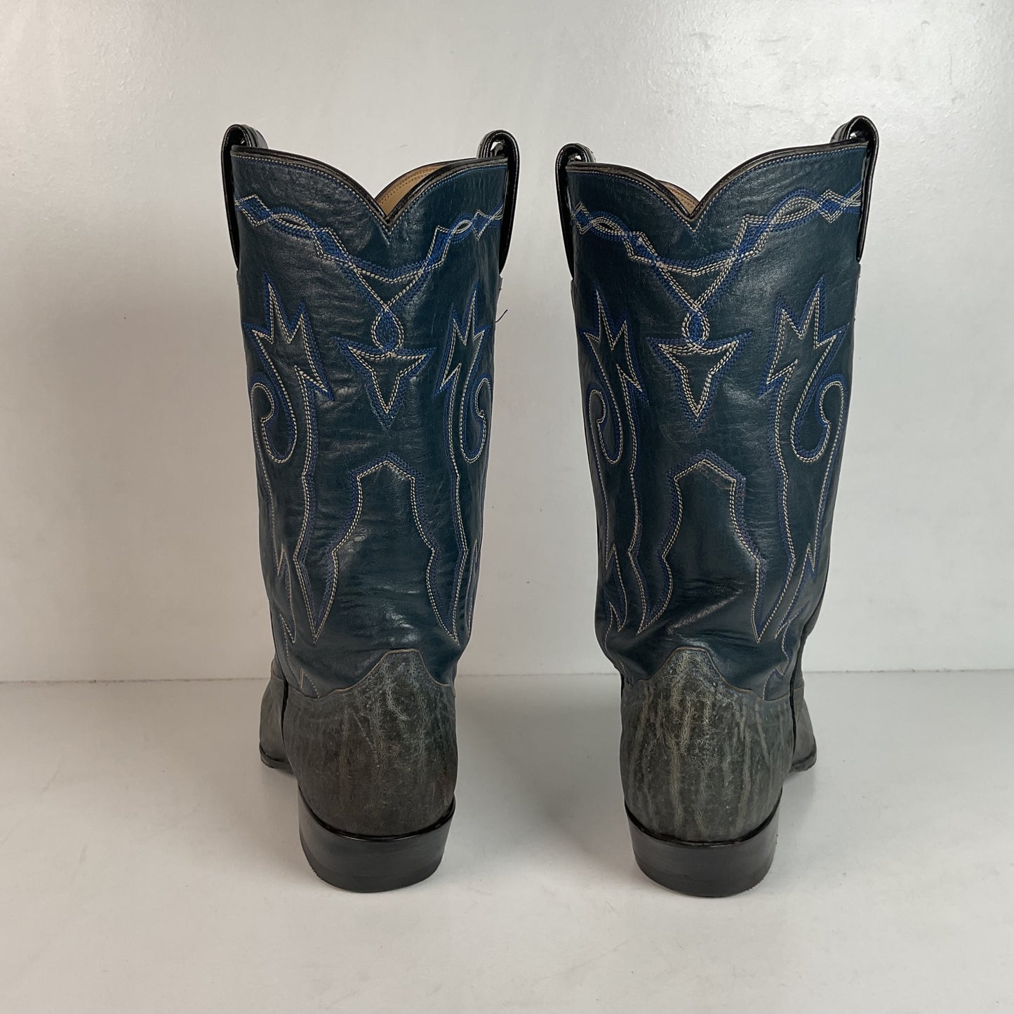 1960s Tony Lama Exotic Elephant Cowgirl Boots Men’s 7 B | Women’s 8 USA Made Gold Label