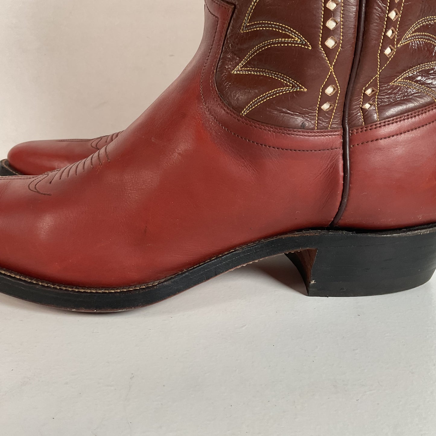 1960s Justin Pee Wee Cowboy Boots 10 D Shorty