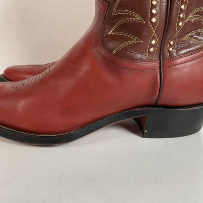 1960s Justin Pee Wee Cowboy Boots 10 D Shorty