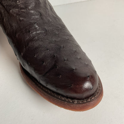 Justin’s Reba Mcalester Ostrich Cowgirl Boots 6.5 B Exotic Side Zip