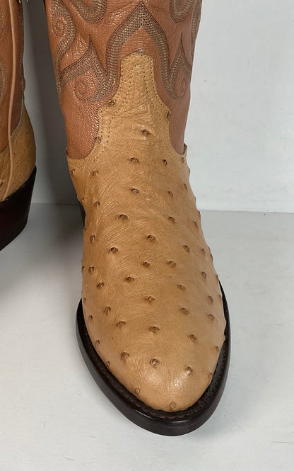 Tony Lama Full Quill Ostrich Cowboy Boots | USA Made | Men’s 6 EE | Women’s 7