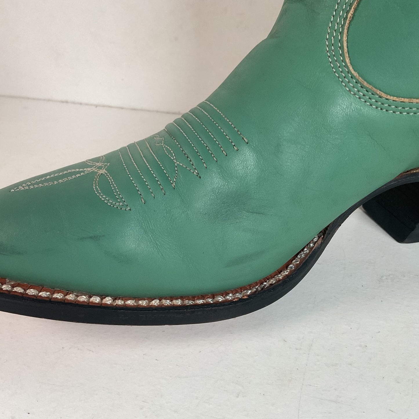 Chris Romero Tall Cowgirl Boots | Sea Foam Green | 6 M