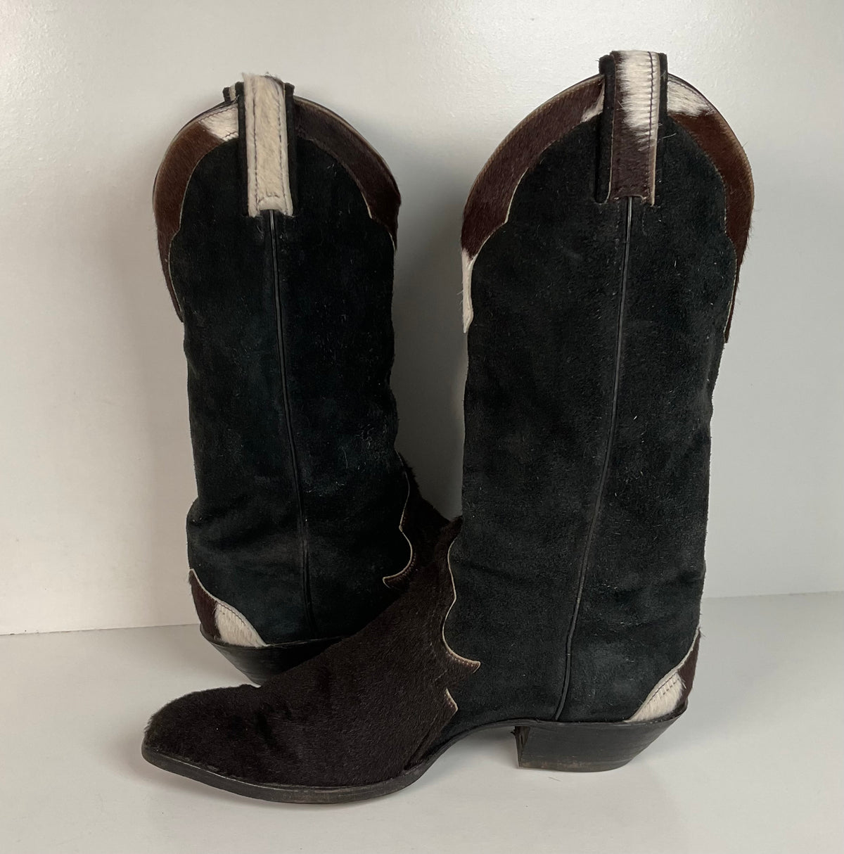 Vintage Larry Mahan Cowboy Boots | Pony Hair on Cowhide | Triad | Men’s 9.5 B