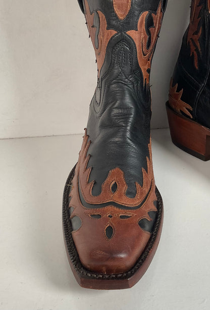 Lucchese Classics Handmade Tooled Cowgirl Boots 6.5 B Pee Wee Style