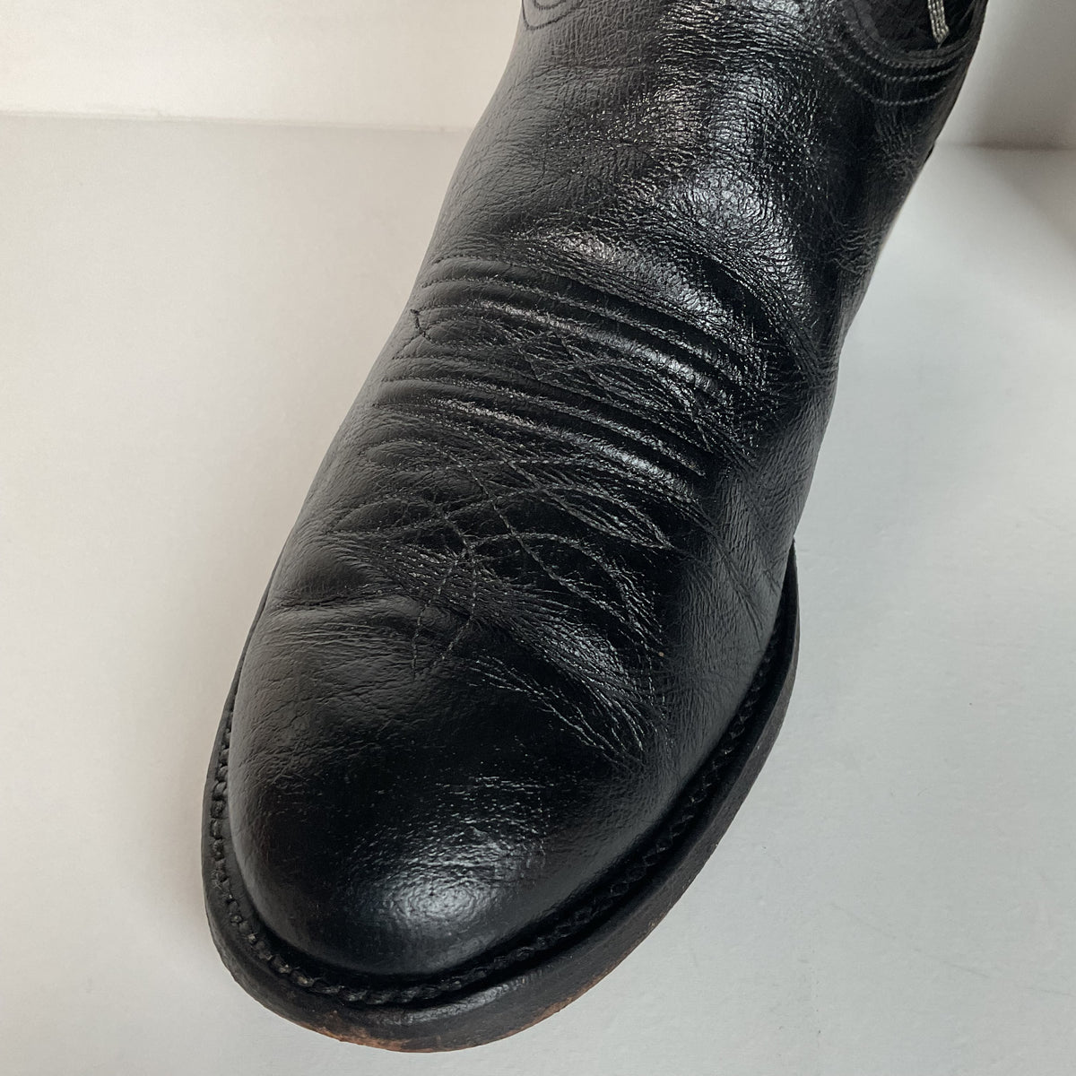 Vintage Nocona Caribou Buckaroo Cowboy Boots | Exotic | Black | Men’s 9.5 D