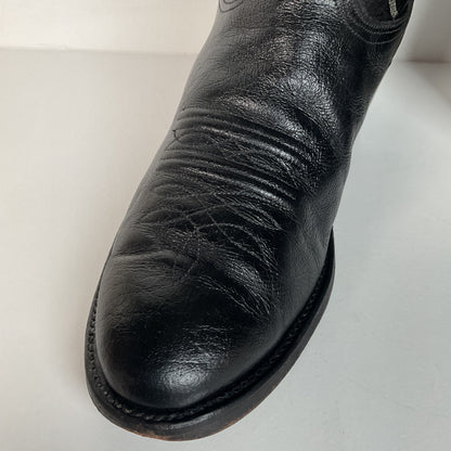 Vintage Nocona Caribou Buckaroo Cowboy Boots | Exotic | Black | Men’s 9.5 D