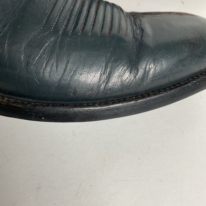 Vintage 1980s Lucchese San Antonio Navy Blue Cowboy Boots Men’s 9 B | Women’s 10