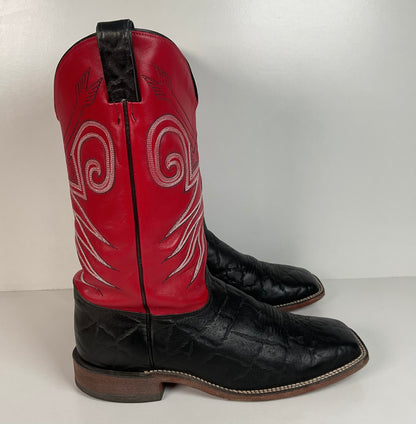 Justin Bent Rail | Exotic Wildebeest Cowboy Boots | USA Made | Men’s 12 D