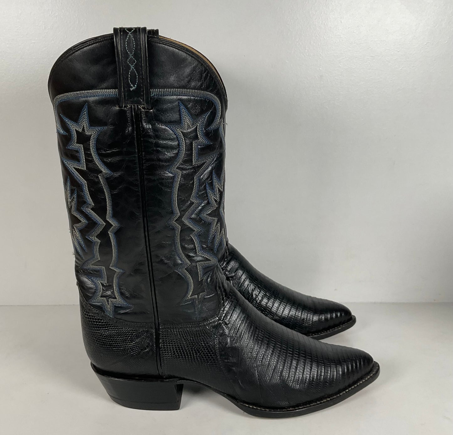 Vintage Tony Lama Cowboy Boots | Teju Lizard | Gold Label | Men’s 10.5 D