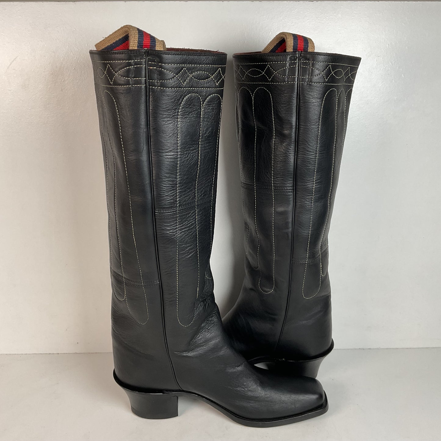 Vintage J. R. Reyes Stove Pipe Cowboy Boots 10.5 Custom Buckaroo