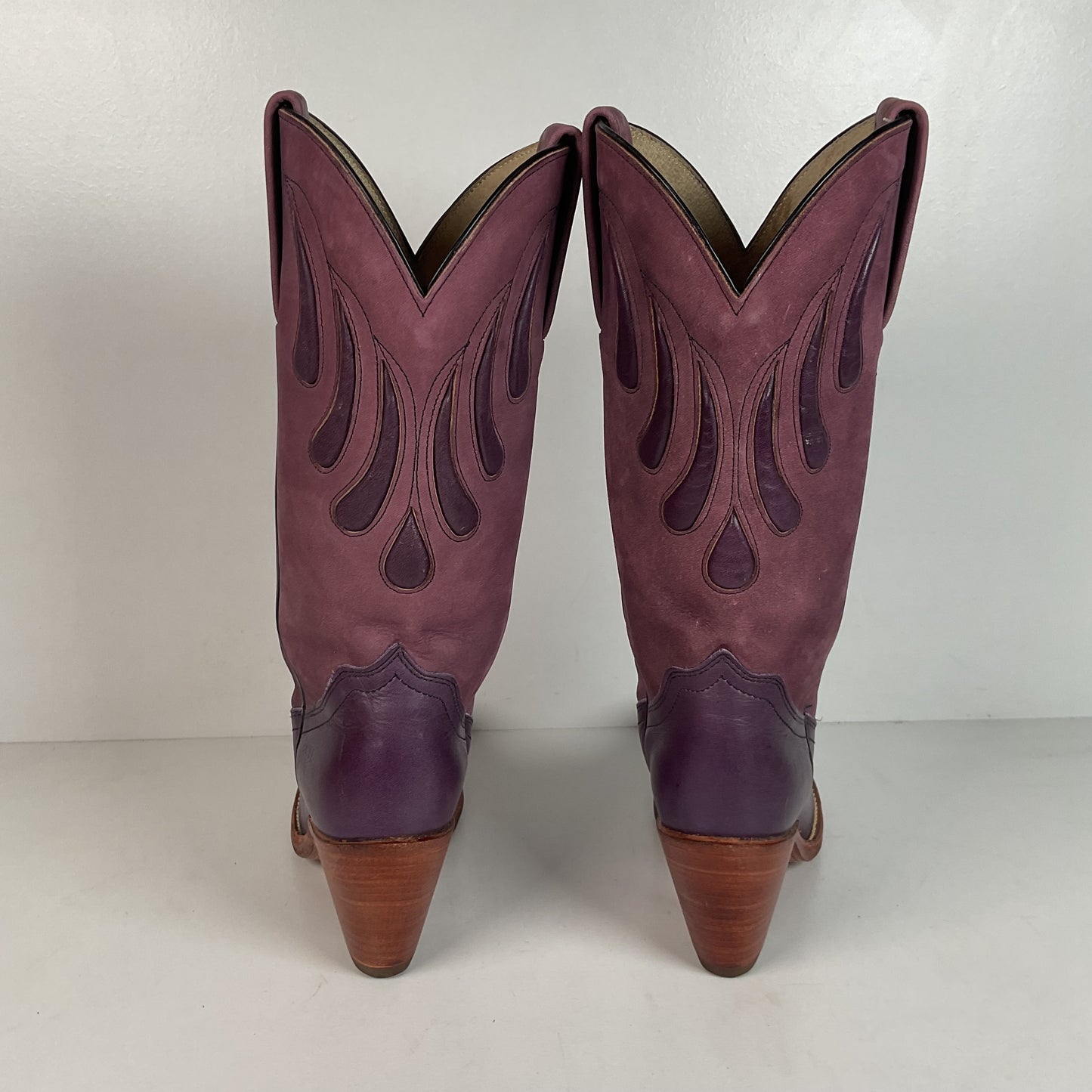 Vintage Frye Cowgirl Boots | Bear Claw | Purple | USA Made | Women’s 6.5 B