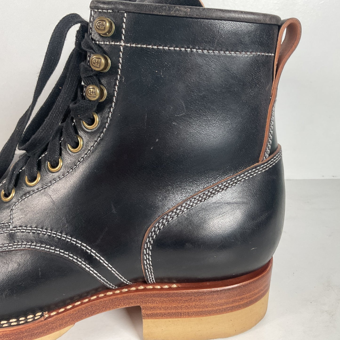 Flame Panda Cap Toe Boots | Lace Up | Custom | Men’s 9.5