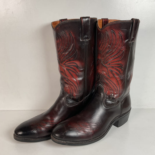 Vintage 1970s Iron Age Thunderbird Cowboy Boots 10.5 D USA Made