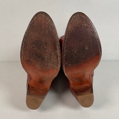 Vintage Double H Cowgirl Boots | Rainbow Stitched | USA Made | Women’s 7 M