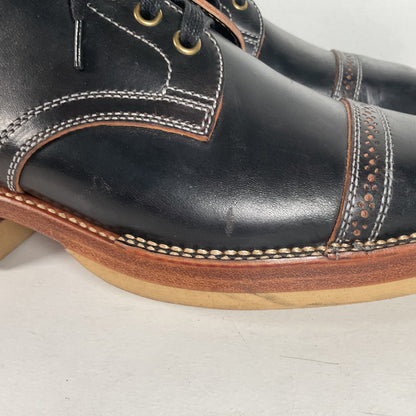 Flame Panda Cap Toe Boots | Lace Up | Custom | Men’s 9.5