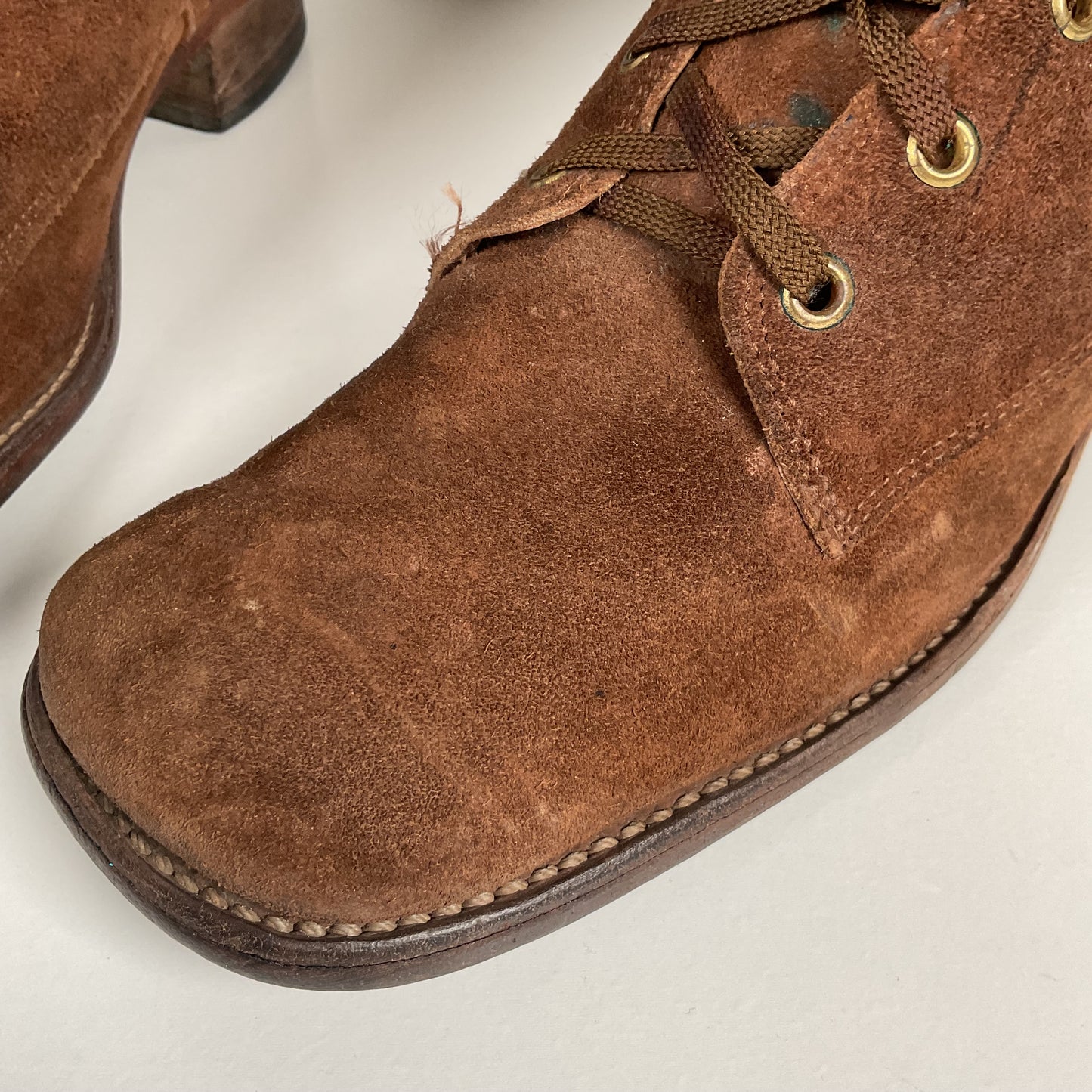 Vintage Tall Suede Lace Up Boots | USA Made | 1960s | Men’s 12 D