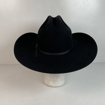 Vintage Milano Larry Mahan Cowboy Hat 6 5/8 Ridgetop Black 5X USA Made